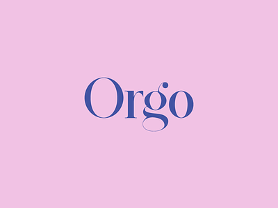 Orgo Branding Agency brand branding graphic design logo logo design type typography