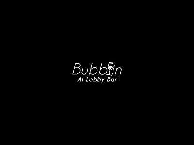 Bubblin Logo black and white graphic design happy hour icon illustrator logo logo design typography vector