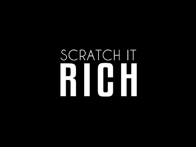 Scratch It Rich branding graphic design identity illustrator logo logo design logotype typography vector