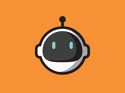 Robot Dribbble illustration logo minimal robot