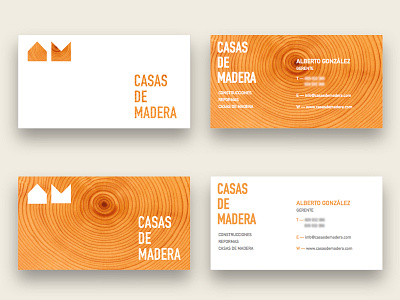 Casas de Madera branding identity logo stationary wood