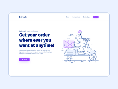 deliverit - landing page concept app clean design flat illustration ios landing landingpage mobile ui ux vector web