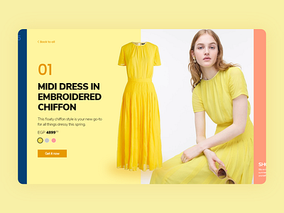 Dress - landingpage app clean clothes design dress flat illustration mobile store ui ux web