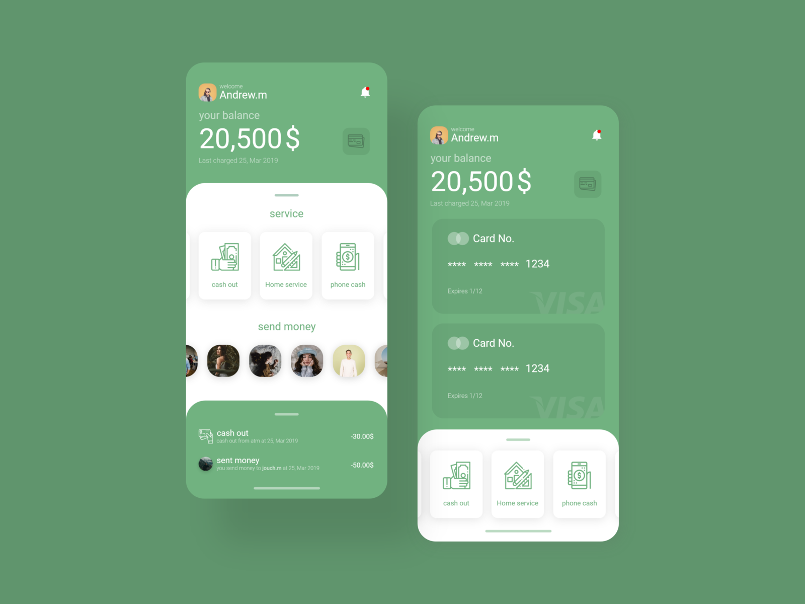 Smart Wallet App Concept by Andrew.J on Dribbble