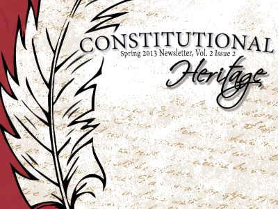 Spring Newsletter Cover constitution heritage newsletter