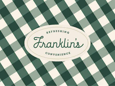Refreshing Convenience brand identity branding convenience station custom script franklins identity design logo concept mono weight script southern