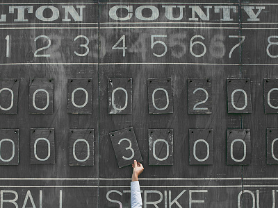Score baseball brand photography digital platform photography scoreboard sports visual identity