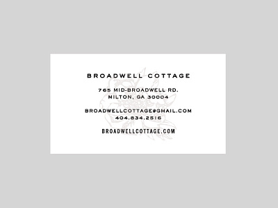 Broadwell Cottage atlanta boutique brand identity branding business cards fashion print retail shopping vis