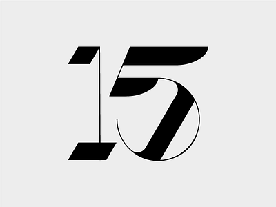 Digits 15 five numbers numerals one typography wip