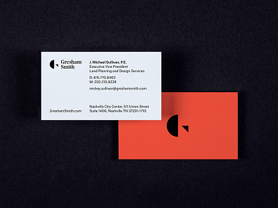 Gresham Smith architecture branding businesscards letter g letterform logo matchstic nashville rebrand