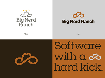 Big Nerd Ranch refresh atlanta big nerd ranch brandmark brown clay coding cowboy hat development agency matchstic rebrand sharp slab
