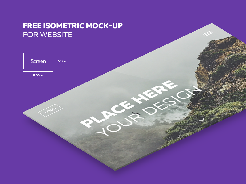 Download Free Isometric Mock Up For Website 1280x720px By Alexander Litvinenko On Dribbble