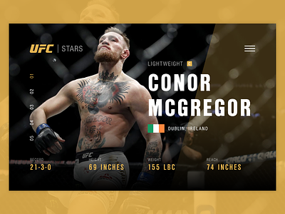 UFC McGregor Page card conor fight fighter landing mcgregor mma page site ufc ui web