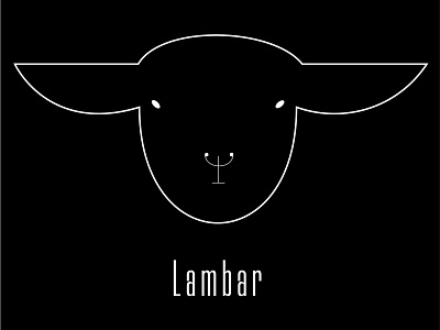 Lambar logo - premium lamb bar 2d adobe animal branding flat icon illustration logo minimal typography vector