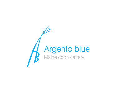 Argento blue cattery logo 2d adobeillustator art branding clean colorful design colors design dribbble flat icon illustration illustrator art light light blue logo symbol typography ui vector