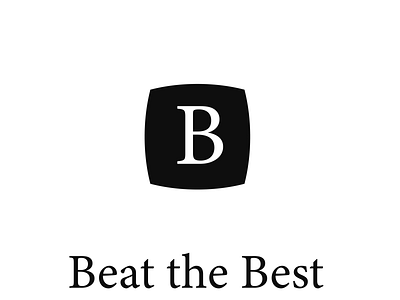 Beat the Best logo 2d adobeillustator app art branding clean design dribbble flat icon illustrator art lettering logo minimal premium type typography vector web website