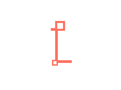 L 2d art design flat font geometic letter letter art lettering logo typography vector