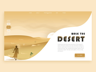 Walk the desert ui 应用 插图 设计