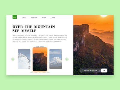 Mountain Climbing ui ux 应用 设计