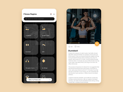 Fitness ui 应用 插图 设计