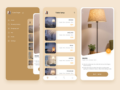 Table lamp ui 应用 设计