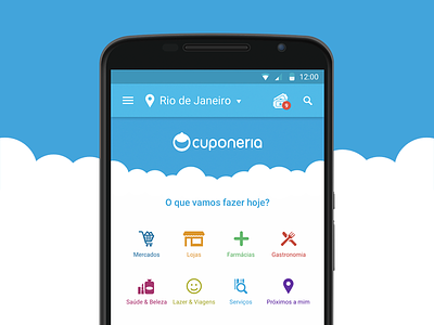 Cuponeria for Android android app blue coupons cuponeria design material mobile ui ux