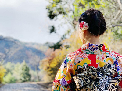 Beautiful girl in kimono