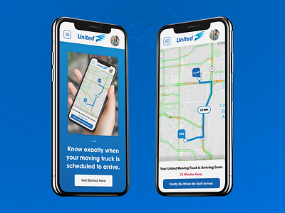 United Van Lines - Moving Concept adobe cc adobexd design iphone x mobile