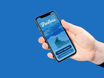 Freshies Signup Screen - #DailyUI #01 dailyui iphone x login mobile photoshop signup snowboard winter xd