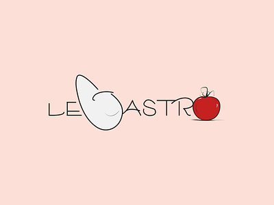 Le Gastro adobeillustrator art direction branding design flat illustration lettering logo vector wordmark