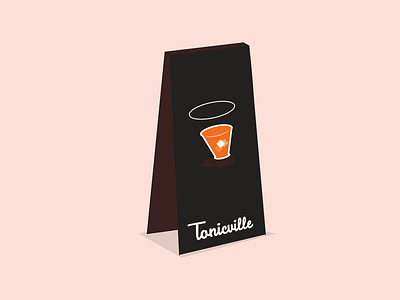 Tonicville sandwich board adobeillustrator branding design flat illustration logo minimal typography vector