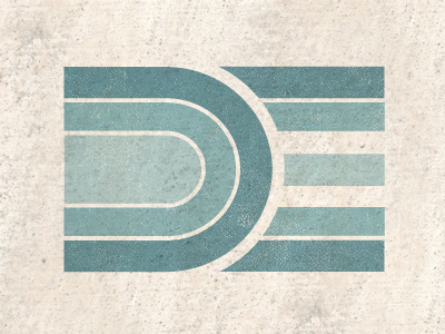 DE logo monogram retro