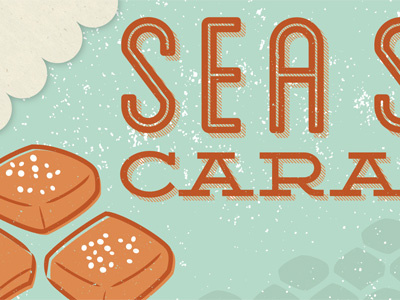 Pop Packaging caramel illustration popsicle sea salt texture typography