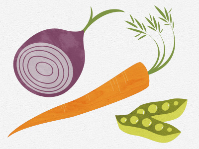 Veggies drawing illustration texture vegetables