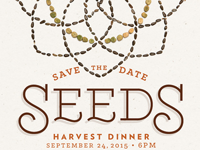 Seeds mandala save the date seeds typography