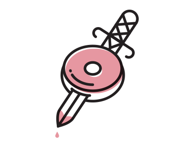 Donut donut icon illustration traditional