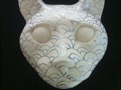 cat cat pattern sculpture