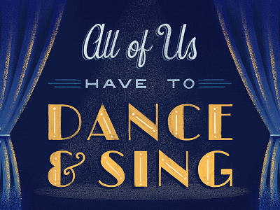 Dance & Sing brush cintiq digital editorial gouache illustration lettering magazine quote type typography wacom