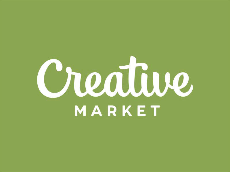 Creative Market Logo branding lettering logo logotype script typography wordmark