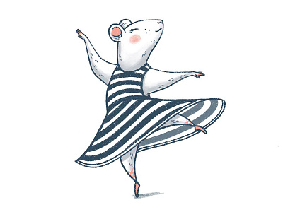 Mouse Ballet ballet character dance illustration mouse stripes texture
