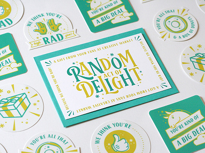 RAD Swag! branding icon illustration pop tone print stickers swag typography unicorn