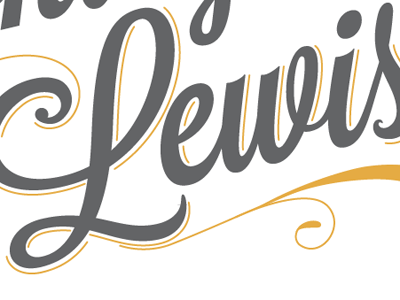 Lewis lettering script