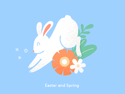 Email Illustration email illustration product rabbit spring texture vector