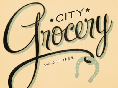 In Progress Color Study logo restaurant script typography