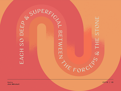 Lyric Posters, No. 2 70s design gradient poster typography