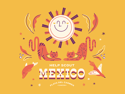 Help Scout in Mexico illustration retreat screenprint swag tote