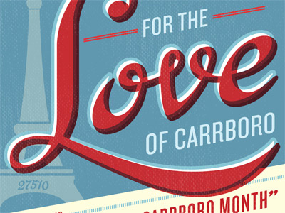 Love of Carrboro v2 carrboro poster typography