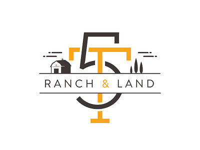 5T Ranch & Land corporate branding graphic design logo vector