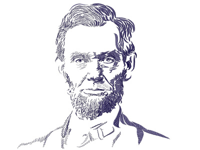 Abraham Lincoln business illustration design digital art digital illustration graphic design illustration illustrator minimalist old pen and ink photoshop portrait president sketch