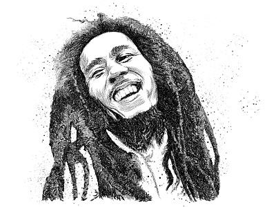 Bob Marley business illustration design digital art digital illustration graphic design illustration minimalist pen and ink portrait sketch